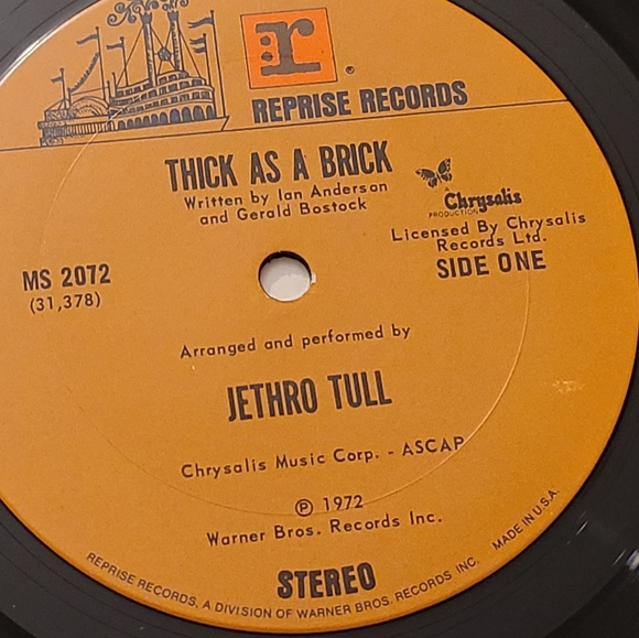 Jethro Tull Thick as a Brick vintage vinyl record album black gold LP - Picture 8 of 9